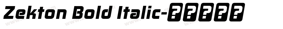 Zekton Bold Italic字体转换